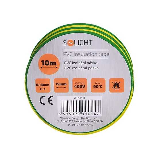 SOLIGHT Elektrikářská páska PVC izolační 15 mm x 10 m