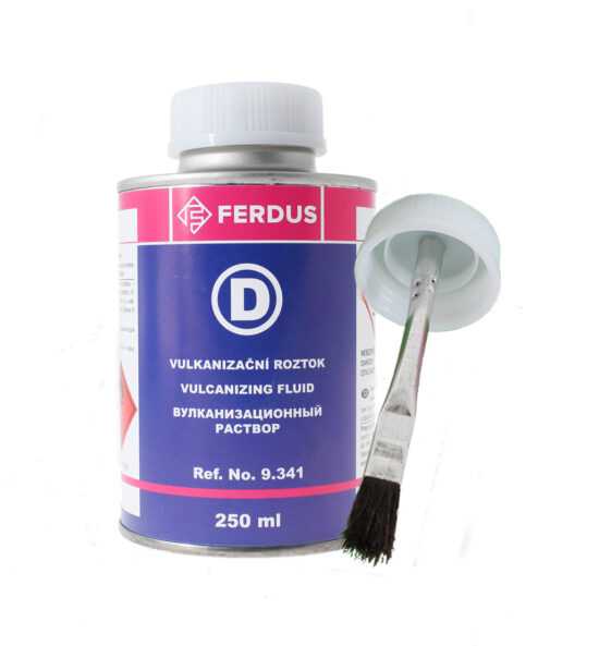 Ferdus Vulkanizační roztok D 250 ml + menší štětec - FERDUS D250